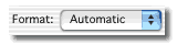 Format drop-down box